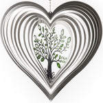 Load image into Gallery viewer, Silver Crystal Hearted Tree Of Life Design 15&quot;
