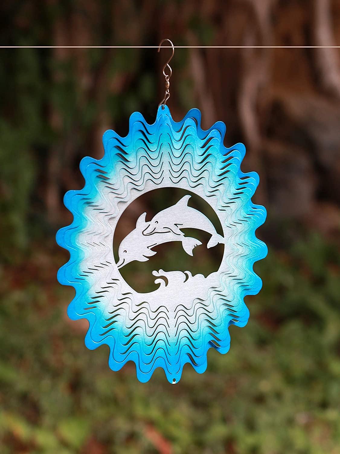 Hanging Dolphin Wind Spinners, Wind Spinner Ornament For Yard