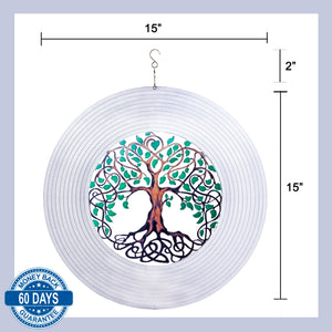 Extra Large Tree Of Life Design Wind Spinner - 15"