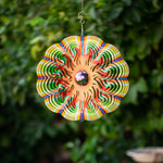 Load image into Gallery viewer, Gazing Sun Design Wind Spinner - 12&quot;
