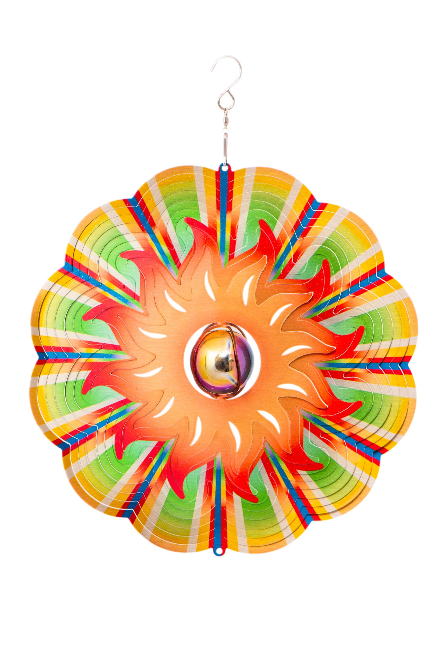 Gazing Sun Design Wind Spinner - 12"