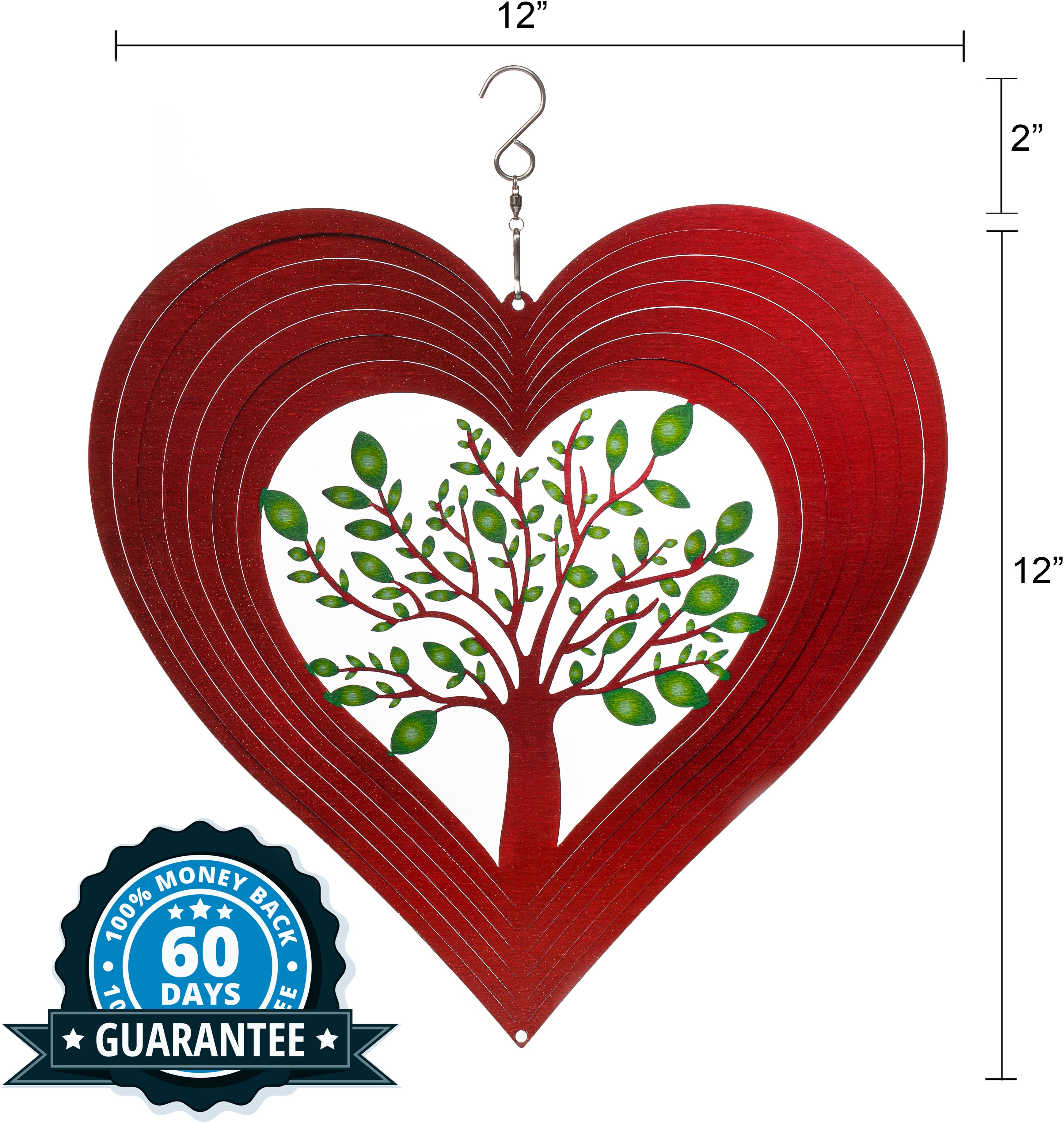 Hearted Tree Of Life Wind Spinner - 12"